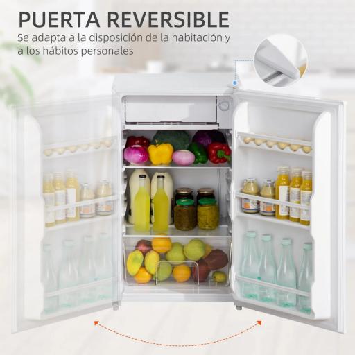 Mini Nevera Silenciosa 91L Clase E Frigorífico Pequeño Nevera Pequeña Bajo Encimera con Temperatura Regulable 5 Niveles [7]