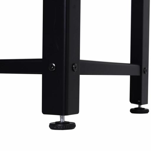 Mesa de Consola Industrial Mesa de Entrada con Estante Inferior de Malla Metálica Carga 30 kg 101x35x80cm Marrón y Negro [6]