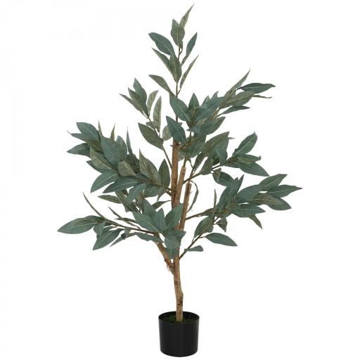 Árbol Artificial de Laurel 120 cm Decoración para Hogar Oficina Balcón Dormitorio Verde [9]