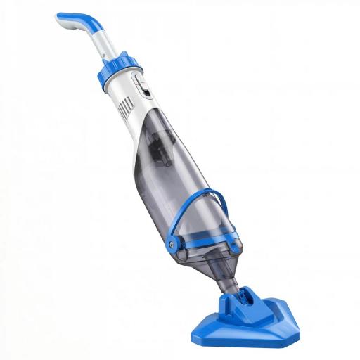 Limpiafondos de Piscina Manual Inalámbrica con Cepillo y Barra Ajustable de 63-150 cm para Piscinas Pequeñas Azul [8]