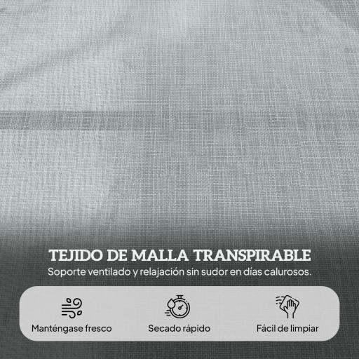 Tumbona Plegable Respaldo Ajustable Orificio de Lectura Reposacabezas y Brazos Carga 120 kg 145x72x89 cm Gris Oscuro [4]