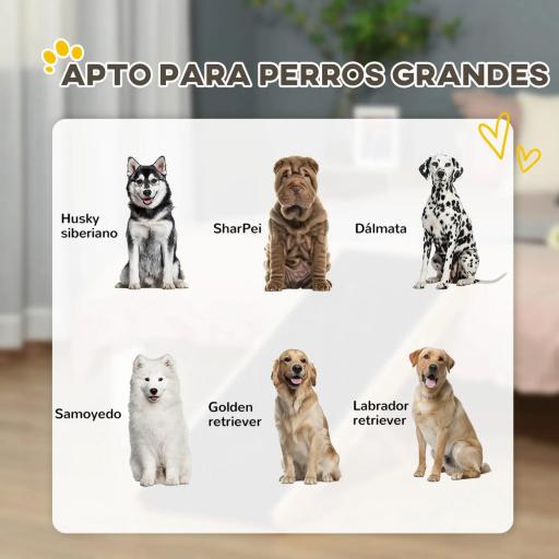 Rampa Plegable para Perros y Gatos de Madera con Altura Ajustable de 4 Niveles y Alfombra Antideslizante Escaleras de Mascotas para Coche Cama y Sofá 90x40x61 cm Natural [4]