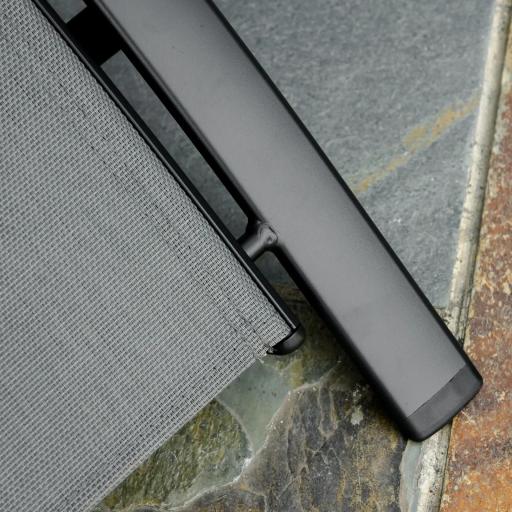 Tumbona Reclinable de Aluminio con Respaldo Ajustable en 5 Posiciones y Reposacabezas Extraíble Acolchado Textelino [7]