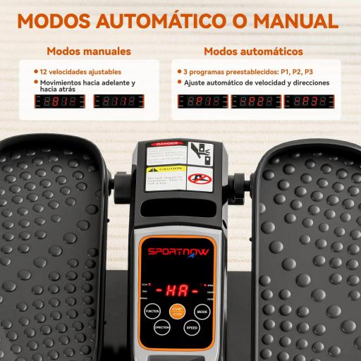 Mini Elíptica Eléctrica Silencioso con 12 Velocidades Modo Manual y Automático Control Remoto y Pantalla LED Negro [3]
