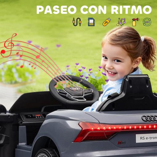 Coche Eléctrico para Niños de +3 Años AUDI RS e-tron GT Coche de Batería con Mando a Distancia 103x58x41 cm Gris [8]