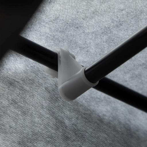 Armario de Tela Plegable Ropero Portátil con 8 Estantes y 2 Barras de Colgar para Dormitorio 125x43x162,5 cm Gris [6]