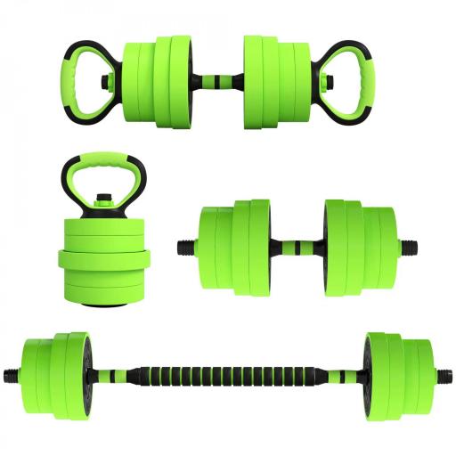 Juego de Mancuernas Ajustables 30 kg 4 en 1 como Kettlebell Barra Mancuernas Soporte para Flexiones para Gimnasio Casa [8]