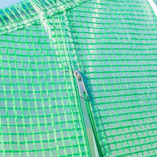 Invernadero Tipo Caseta de Jardín o Terraza 6x3x2 m para Cultivo de Plantas y Semillas Color Verde [7]