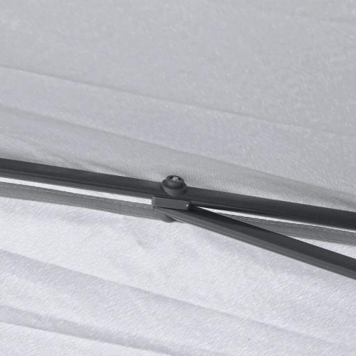 Carpa Plegable 3,3x3,3 m con Altura Ajustable Doble Techo 4 Mosquiteras Extraíbles y Bolsa de Transporte Anti-UV Gris [7]