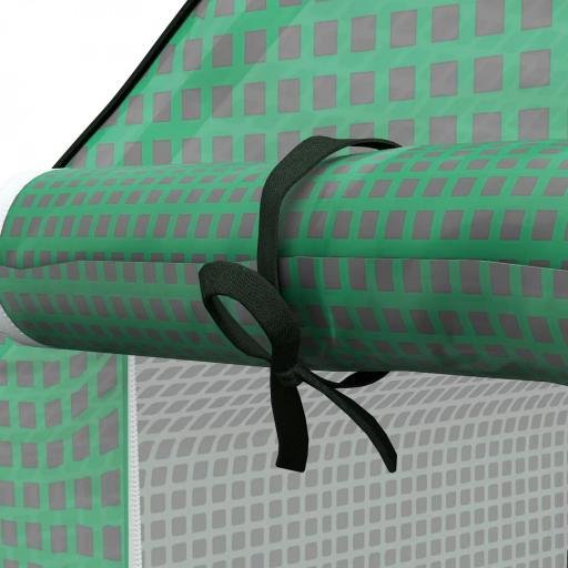 Cubierta de Repuesto de Invernadero 140x143x190 cm con Ventana Puerta con Cremallera Anti-UV Protección de Plantas Verde [6]