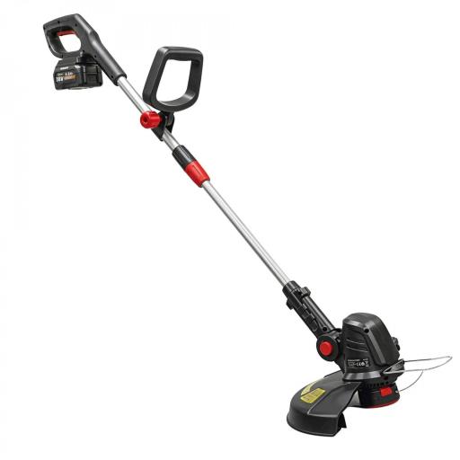 Desbrozadora Batería 18V con 2 Baterías de 4.0Ah y Cargador Barra Ajustable Cabezal y Mango Regulables Plateado [8]