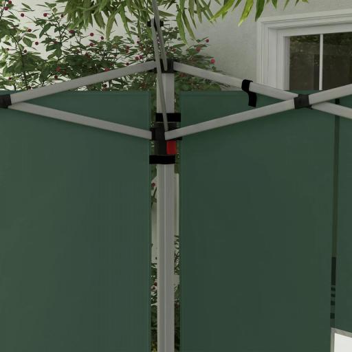 Paredes Laterales para Carpa de 3 x 3 / 3 x 4 m 2 Paneles de Tela Oxford de 295x195 cm con Ventana para Fiestas Verde [2]