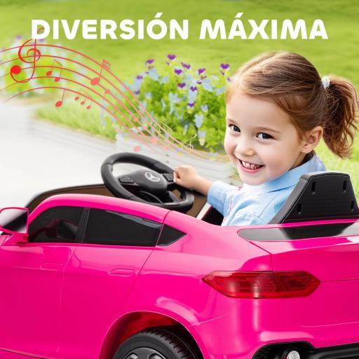 Coche Eléctrico para Niños Mercedes-Benz GLC Coupé 12V Mando a Distancia 2,4 G Motor Doble MP3 Rosa [7]