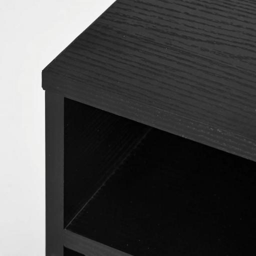 Mueble Impresora con 3 Compartimentos Estilo Moderno para Dormitorio Oficina Salón 47x40x22,5 cm Negro [9]