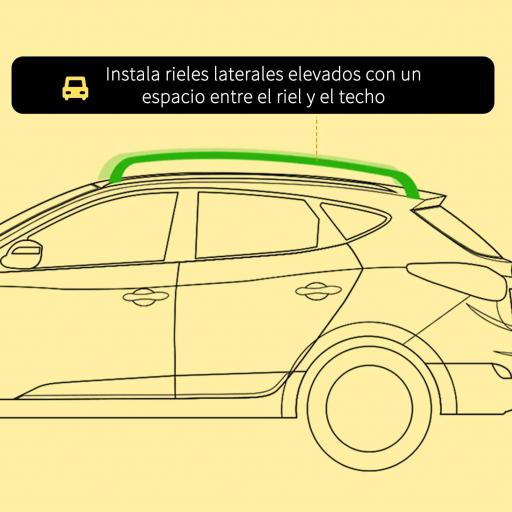 Barras de Techo Universales para Vehículos de Aluminio Bacas Portaequipajes Coche Automóvil Baca para Coche Universales con Cerradura Carga 75 kg 135 cm Plata [3]
