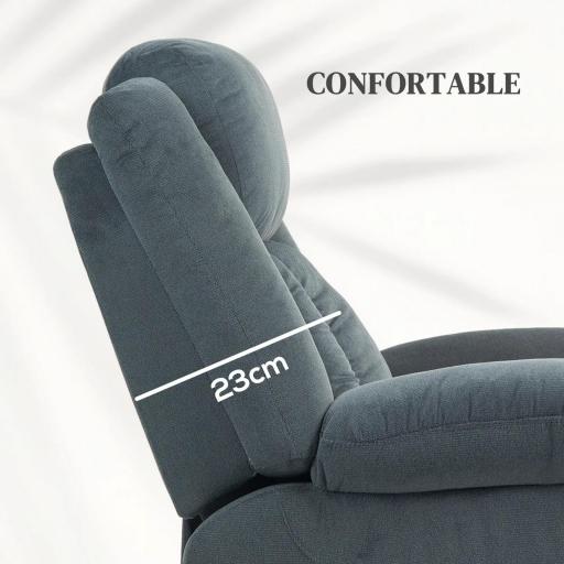 Sillón Relax Reclinable Eléctrico Levanta Personas con Puerto USB Control Remoto Asiento Ancho Reposapiés Gris [4]