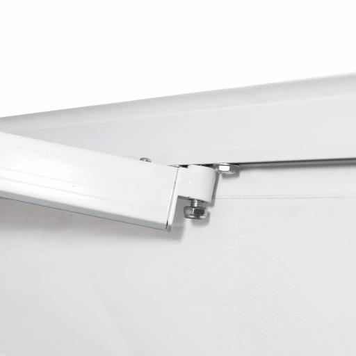 Toldo Manual Retráctil 350x250 cm Toldo para Balcón con Manivela de Metal Impermeable y Anti-UV Toldo Enrollable de Exterior para Jardín Terraza Ventanas Blanco [6]