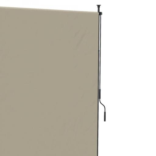 Toldo Vertical Exterior 200x305 cm Pantalla de Privacidad Enrollable Ajustable con Manivela Protección UV 40+ Arena [7]