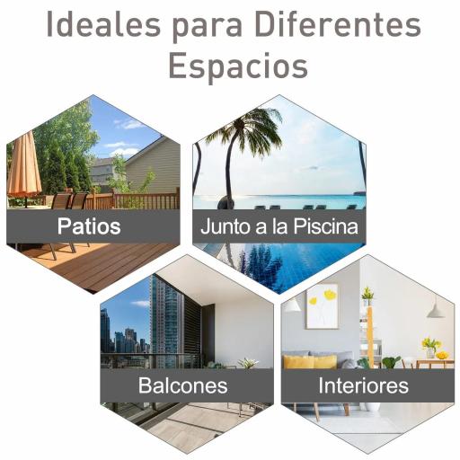 Conjunto de 2 Sillas Plegables para Exterior con Reposabrazos para Jardín Terraza Carga 110 kg 58x64x94 cm Negro [3]