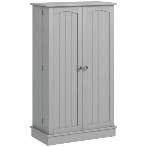 Armario Despensa Cocina con 2 Puertas y 16 Estantes Alacena Moderna con Estantes Ajustables 60x30x104cm Gris [8]