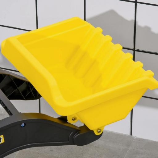 Tractor a Pedales para Niños a partir de 3 Años Excavadora con Pala Delantera Carga 35 kg 114x41x52 cm Amarillo [7]