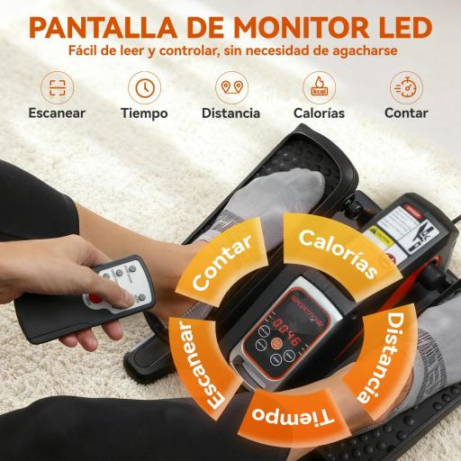 Mini Elíptica Eléctrica Silencioso con 12 Velocidades Modo Manual y Automático Control Remoto y Pantalla LED Negro [6]