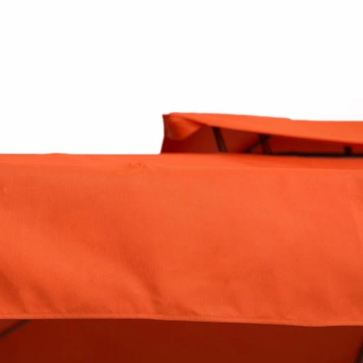 Techo de Repuesto para Cenador 4x3 m Cubierta de Repuesto con Techo Doble 10 Orificios de Drenaje y Protección UV Toldo de Recambio para Pabellón Gazebo Rojo [2]