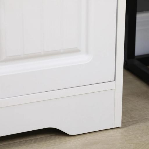 Vitrina de Salón Estantería Librería con Puertas de Vidrio Estante Ajustable Bisagras de Cierre Suave 60x30x116cm Blanco [7]