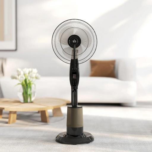 Ventilador Nebulizador de 3 Velocidades con Temporizador 3 Modos y Depósito 3,2L 44,5x38,5x120 cm Negro [6]