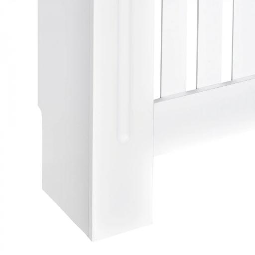 Cubreradiador de MDF Cubierta para Radiador para Salón Dormitorio Pasillo 172x19x81 cm Blanco [7]