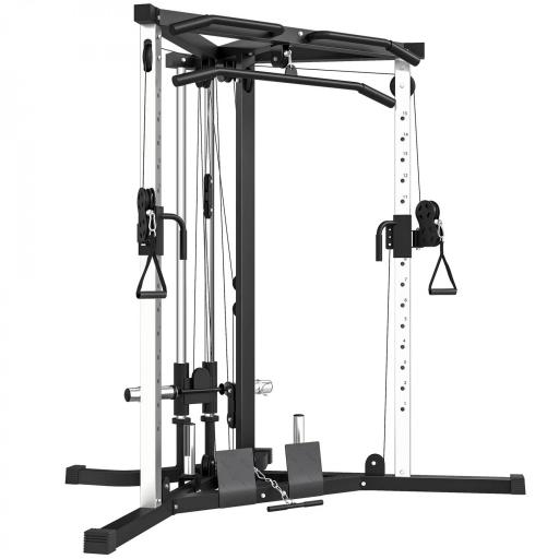 Máquina de Multiestación Musculación Entrenamiento Carga 120 kg 170x139x200 cm Negro [8]