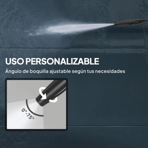 Hidrolimpiadora de Alta Presión 1800W con Accesorios Ángulo Ajustable y Parada Automática 30x27,5x76 cm Rojo y Negro [7]