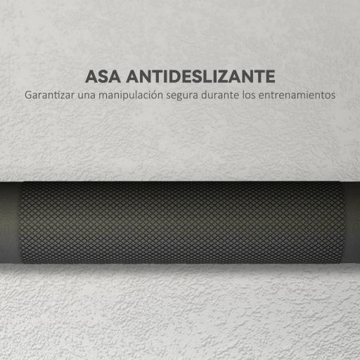 Kit de Mancuernas 30kg 2 en 1 con Barra de Pesas Mango Antideslizante para Entrenamiento de Fuerza Negro Verde [5]