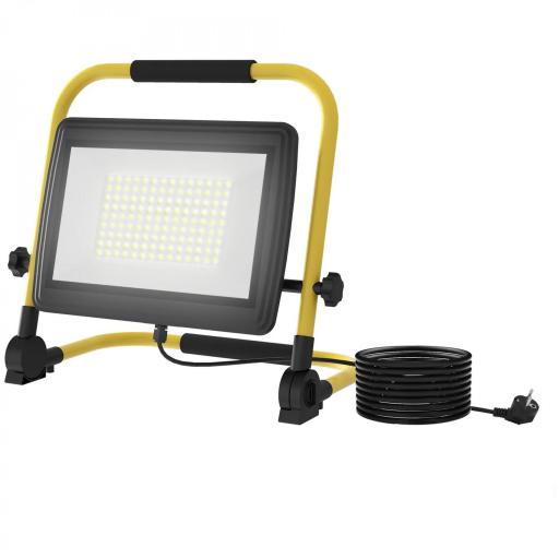 Foco LED con 8500 Lúmenes IP65 6500K Resistente a la Intemperie Ajustable y Portátil 35x20x32 cm Amarillo [6]