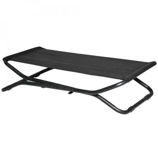 Cama Elevada para Perros Plegable Cama para Mascotas Pequeños Medianos con Tela de Malla Transpirable Marco de Acero para Interior Exterior 92x56,5x19,5 cm Negro [8]