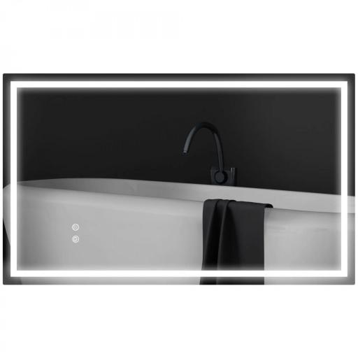 Espejo de Baño LED 100x60 cm con Luz Retroiluminado Antivaho Brillo Ajustable Montaje Vertical u Horizontal [8]