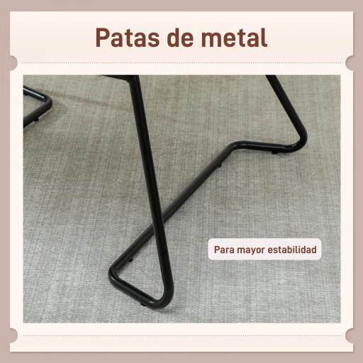 Butaca de Salón con Asiento Ancho y Acolchado Tapizado en Terciopelo Patas de Metal Sillón para Salón Marrón [3]
