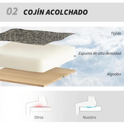 Butaca de Salón Giratoria Moderna Tapizada en Chenilla y Cuero PU con Asiento Ancho Base de Cruz Sillón Relax Gris [3]