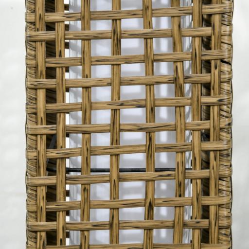 Lámpara Solar de Ratán Sintético con Luces LED Encendido/Apagado Automático para Exterior 15,5x15,5x69 cm Arena [7]