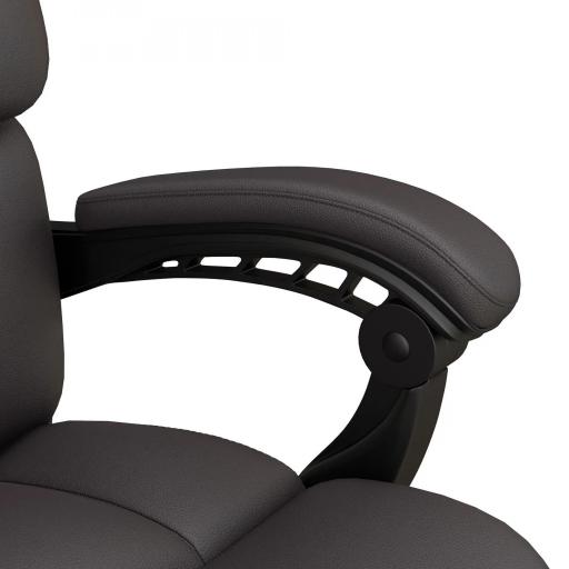 Silla de Oficina con 6 Puntos de Masaje Silla de Escritorio Reclinable de PU con Control Remoto 63x57x118-126 cm Marrón [6]