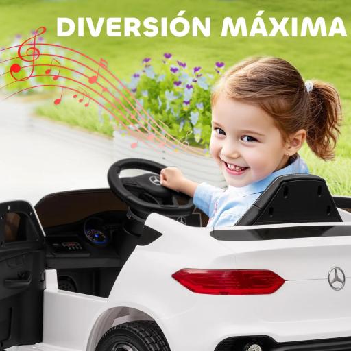 Coche Eléctrico para Niños Mercedes-Benz GLC Coupé 12V Mando a Distancia 2,4 G Motor Doble MP3 Blanco [5]