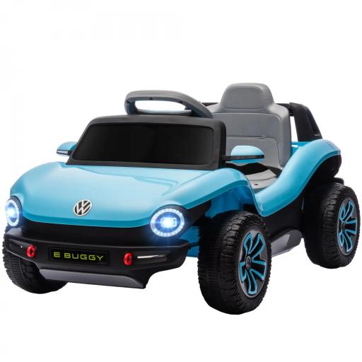 Coche Eléctrico para Niños de +3 Años Volkswagen E-Buggy 12V con Mando a Distancia 2,4 G Ruedas con Suspensión Azul [9]