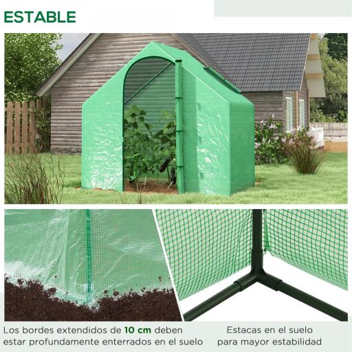 Invernadero Transparente de Jardín Vivero Casero Plantas 180x105x150cm [4]