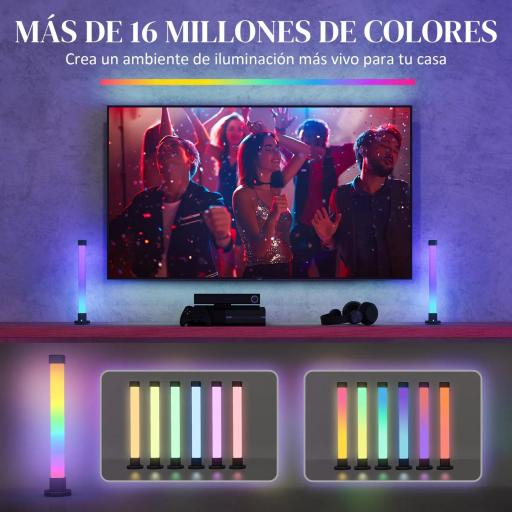 Conjunto de Lámparas de Mesa con Control Remoto App Bluetooth Sincronización con Música y Temporizador Blanco [5]