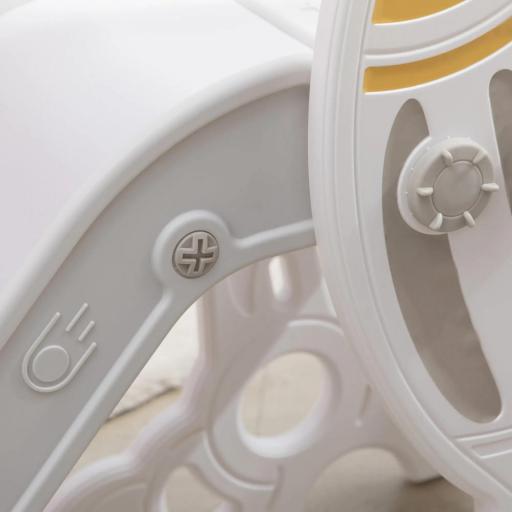 Tobogán Infantil para Niños de 18-36 Meses con 3 Escalones Antideslizantes para Interior Exterior 157x46,5x80 cm Gris [5]