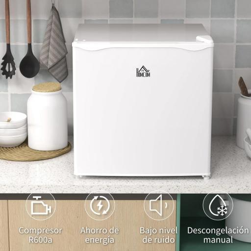 Mini Congelador de 35L con Temperatura Ajustable Puerta Reversible y Bajo Consumo Energético para Cocina Camping Blanco [3]