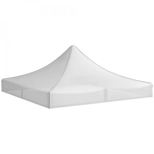 Techo de Repuesto para Carpa Plegable de Tela Oxford 3x3 m con Techo Puntiagudo Impermeable y Anti-UV Blanco [8]