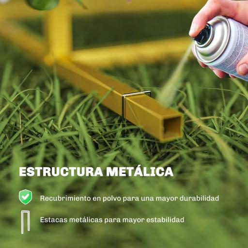 Arco de Jardín de Metal para Rosas Arco de Boda con Recubrimiento en Polvo para Decoración 120x40x220 cm Dorado [3]