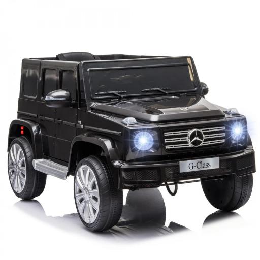 Coche Eléctrico para Niños de Batería 12 V BENZ G500 con Control Remoto Música Bocina 3-5 km/h Carga 30 kg Negro [9]