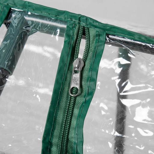 Invernadero de Exterior 120x60x60 cm Invernadero de Jardín con 2 Ventanas Enrollables y Marco de Acero para Cultivo de Plantas Verduras Flores Tomates Transparente [7]